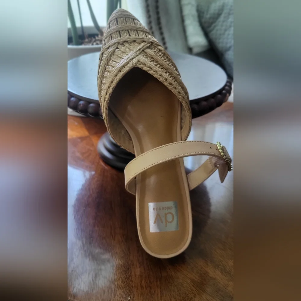 Dolce Vita Tan Espadrille Shoes with Woven Design - Picture 7 of 9